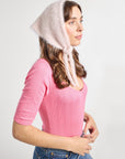 MILLE Clothing One Size Lottie Head Scarf in Rosewater