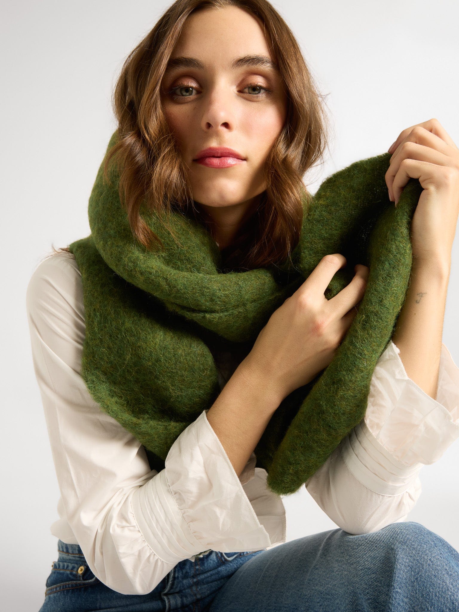 MILLE Clothing One Size Neve Scarf in Moss