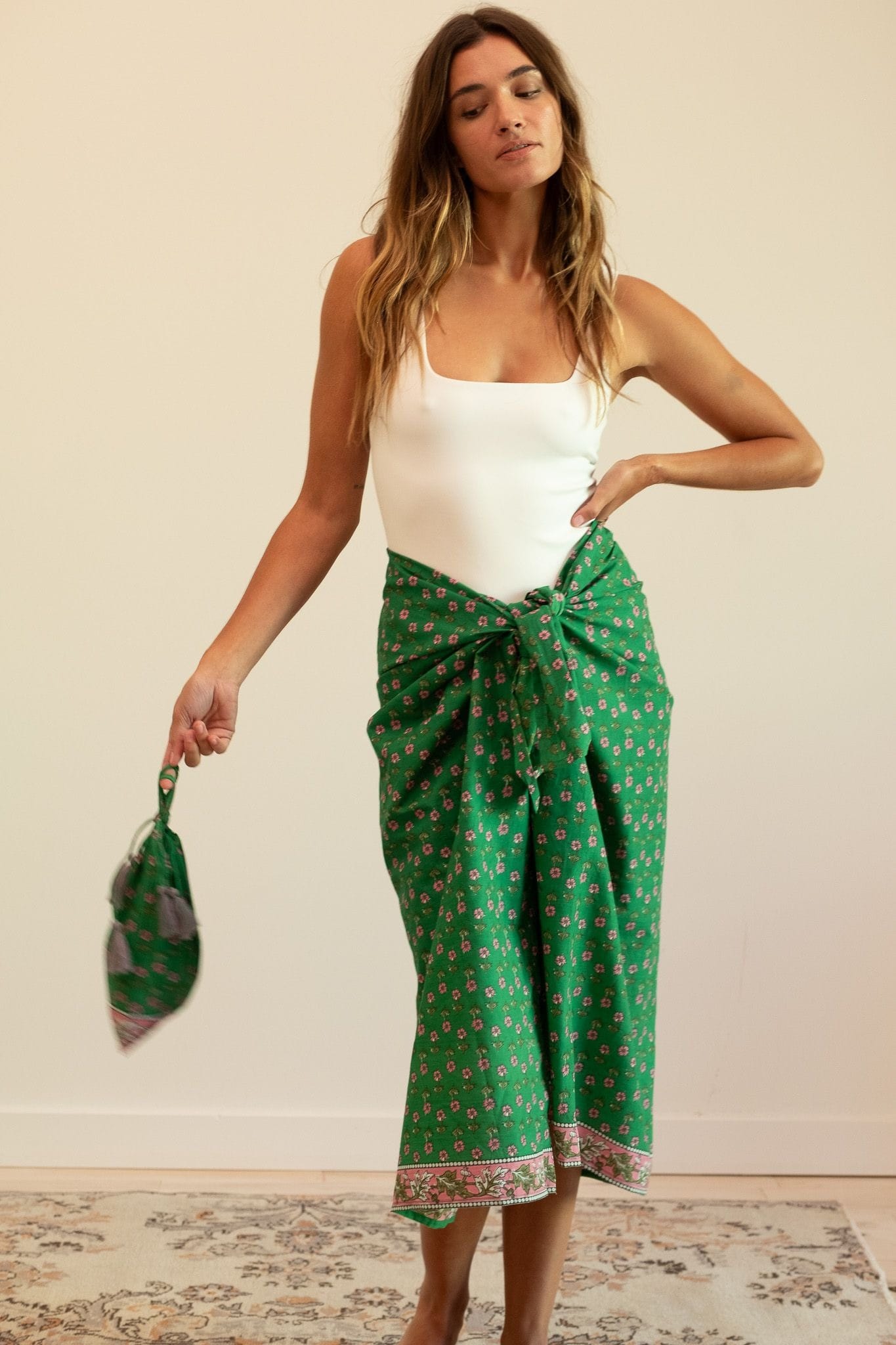 MILLE Clothing One Size Pareo in Jelly Bean