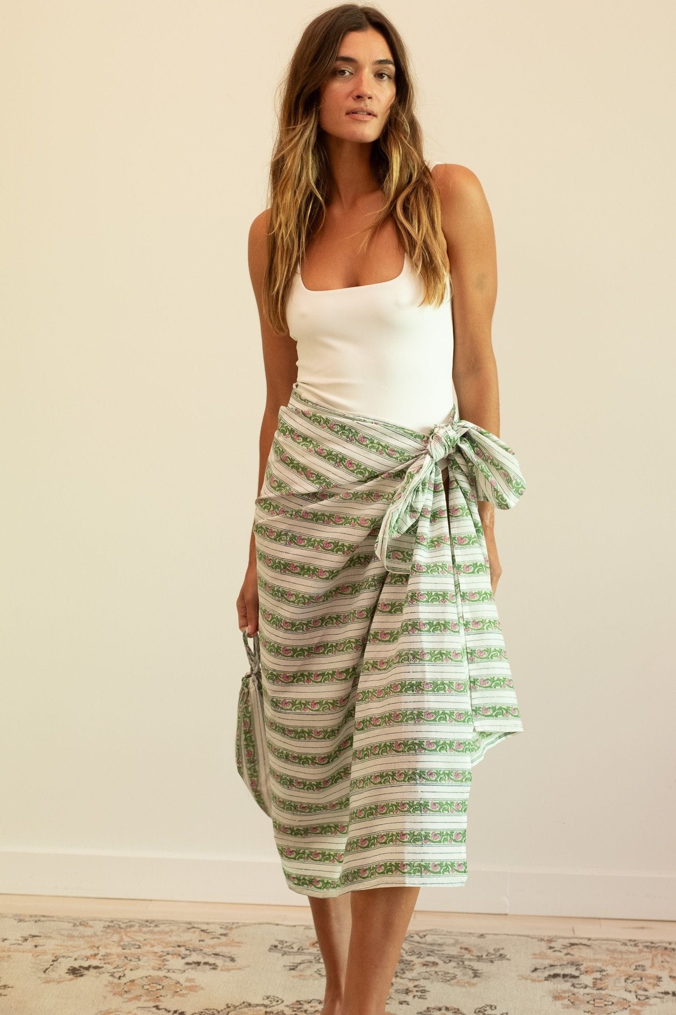 MILLE Clothing One Size Pareo in Sweet Pea Stripe