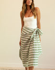 MILLE Clothing One Size Pareo in Sweet Pea Stripe