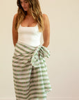 MILLE Clothing One Size Pareo in Sweet Pea Stripe