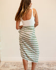 MILLE Clothing One Size Pareo in Sweet Pea Stripe