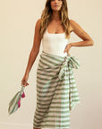 MILLE Clothing One Size Pareo in Sweet Pea Stripe