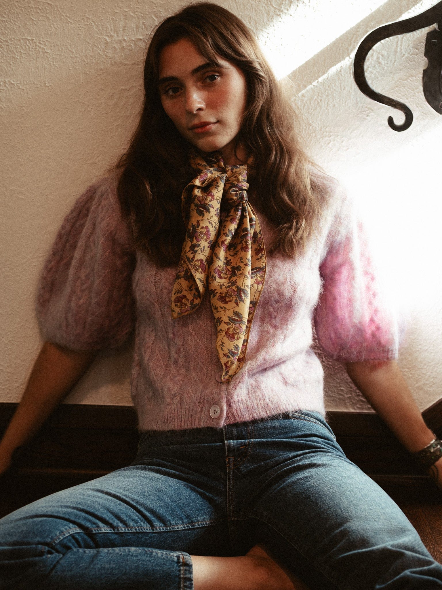MILLE Clothing One Size Selene Scarf in Rattan Floral