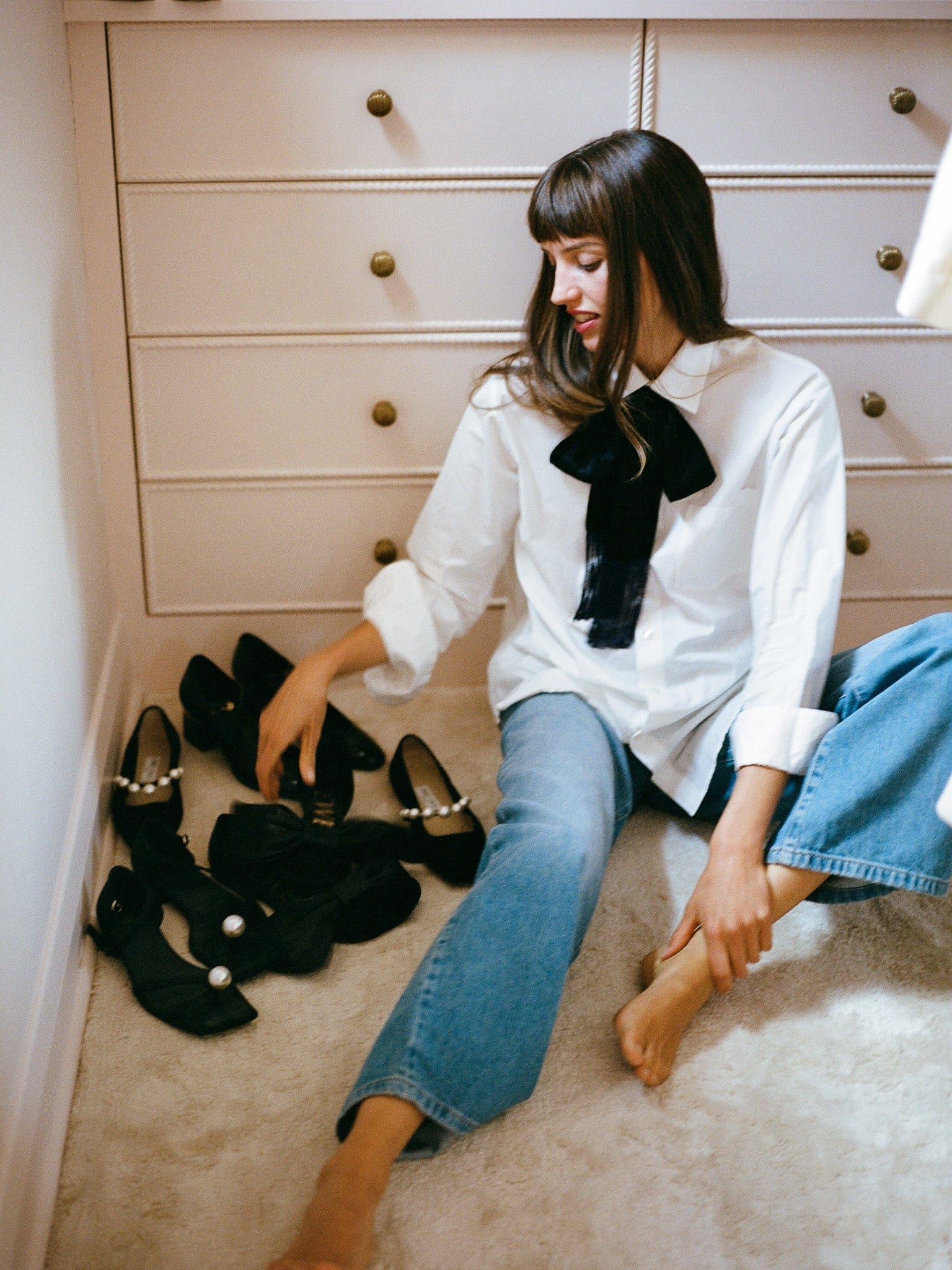 MILLE Clothing One Size Suki Beaded Scarf in Black