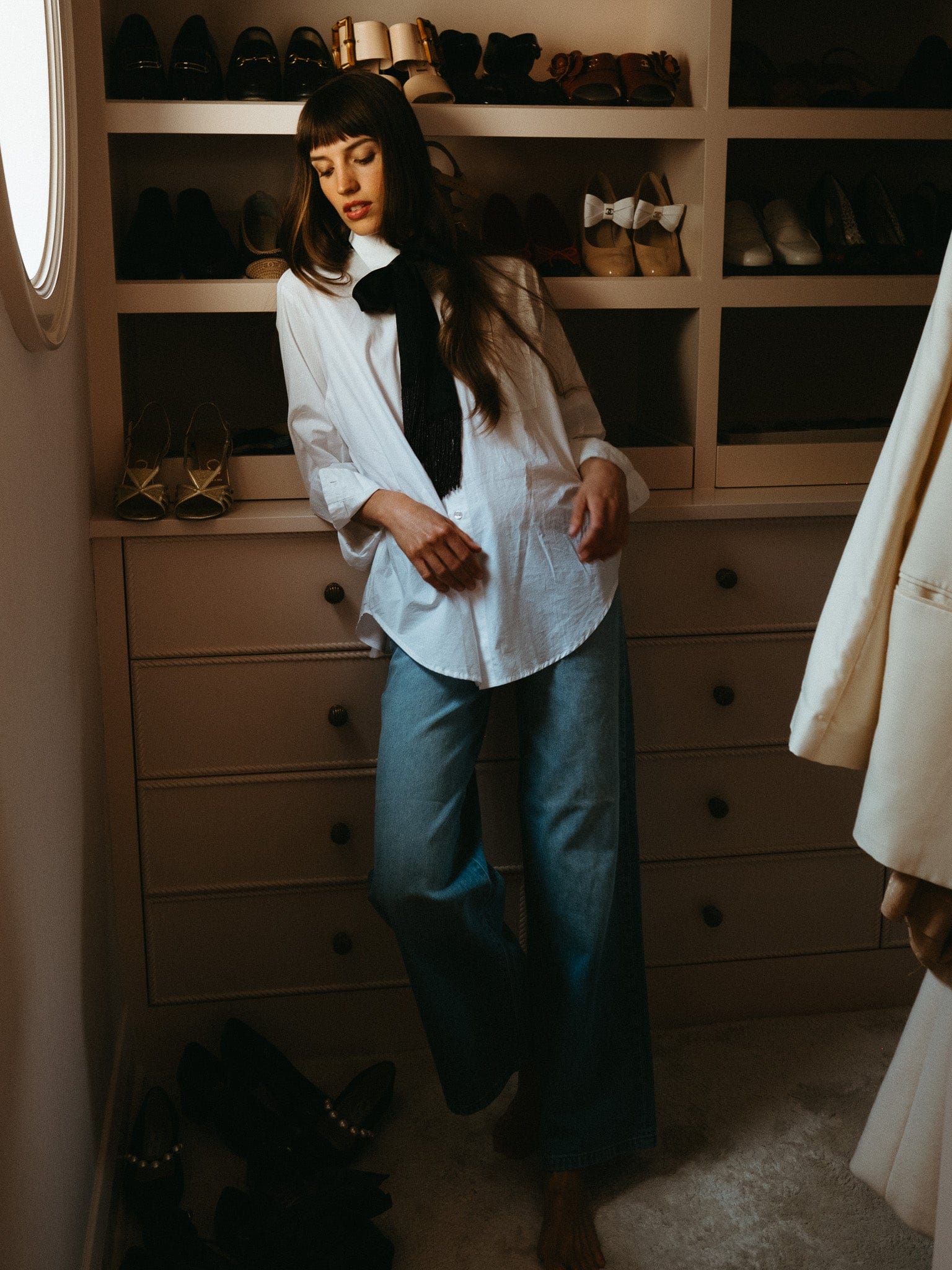 MILLE Clothing One Size Suki Beaded Scarf in Black