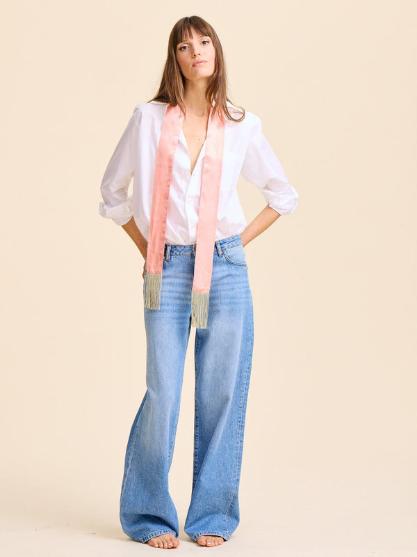 Suki Beaded Scarf in Blush — view 11
