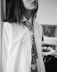 MILLE Clothing One Size Zoe Cotton Necktie in Cocoa Floral