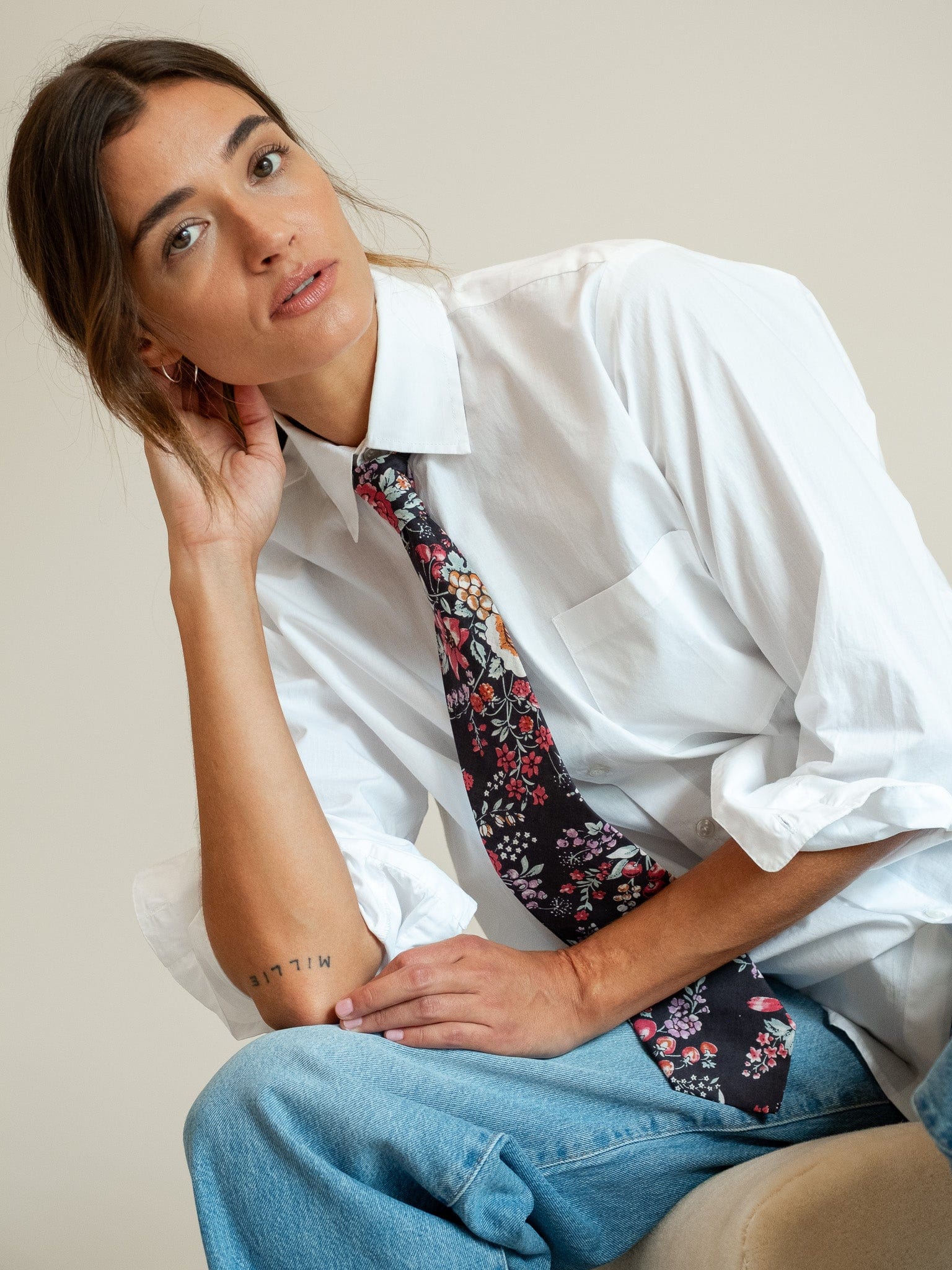 MILLE Clothing One Size Zoe Necktie in Bloomsbury