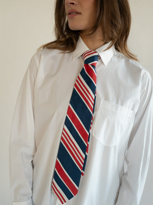 Zoe Necktie in Sailing Stripe — view 1