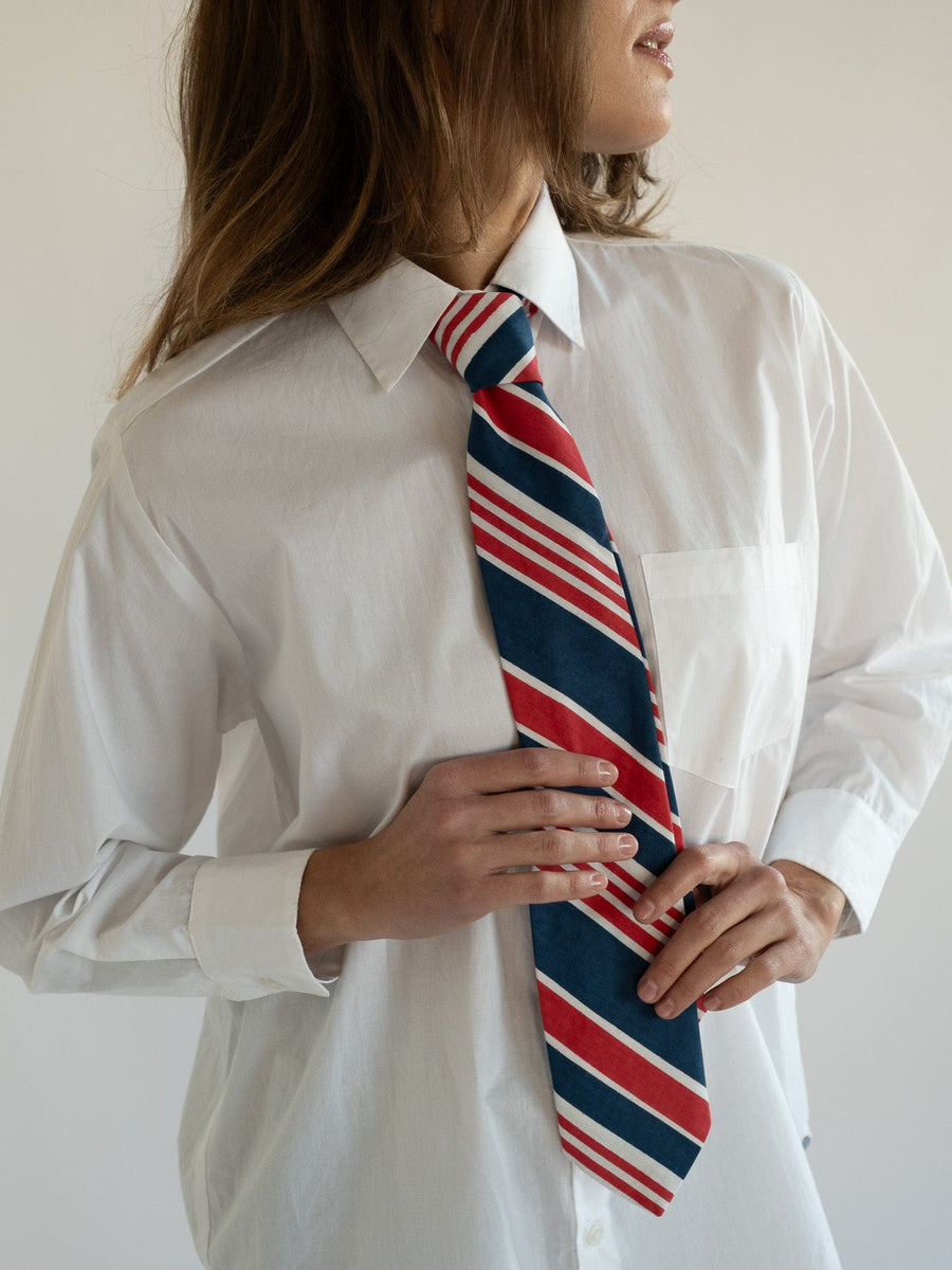 Zoe Necktie in Sailing Stripe — alternate view