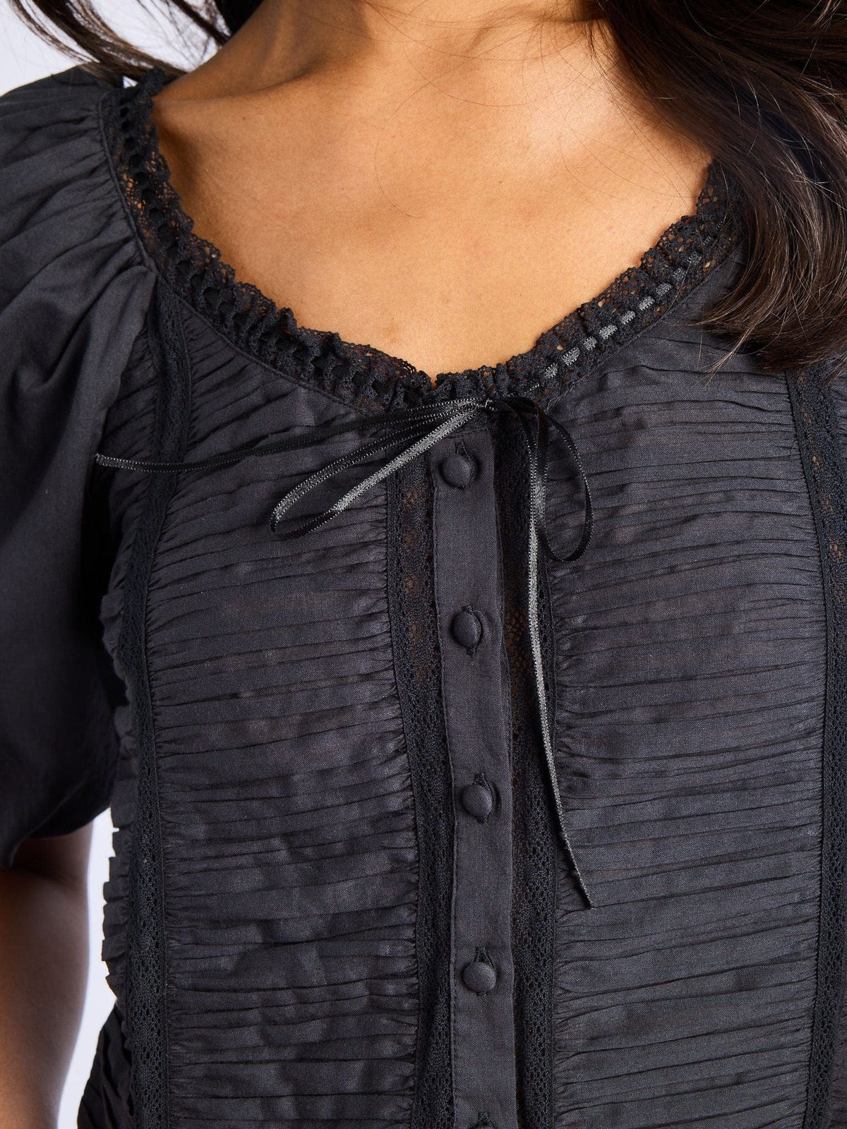 Ophelia Top in Black — The cut