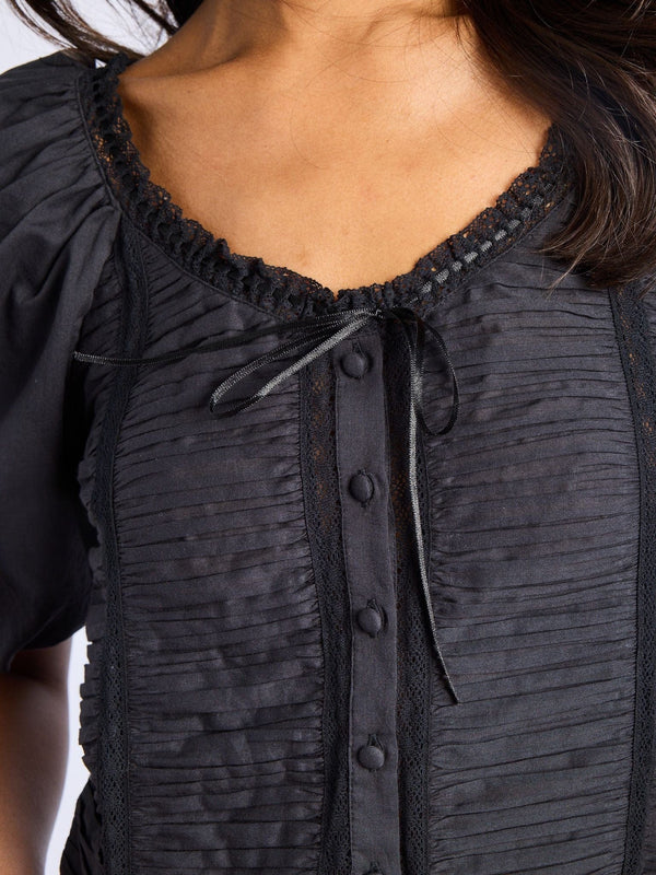 Ophelia Top in Black — view 3