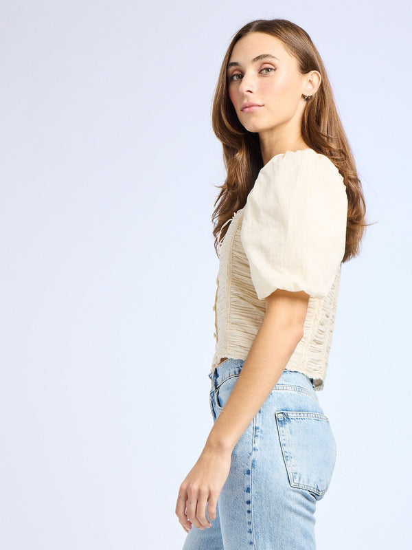 Ophelia Top in Ivory — view 4