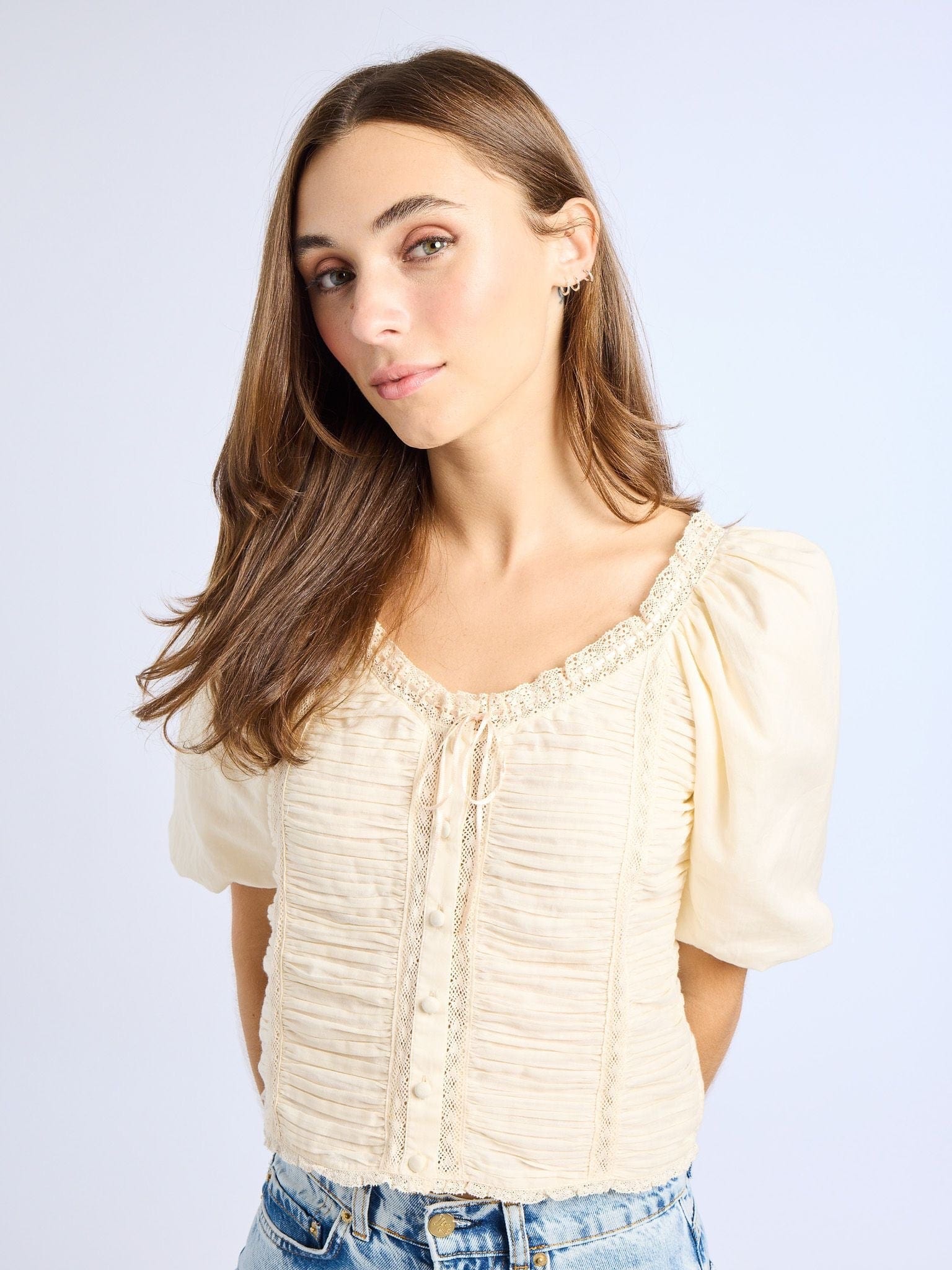 MILLE Clothing Ophelia Top in Ivory