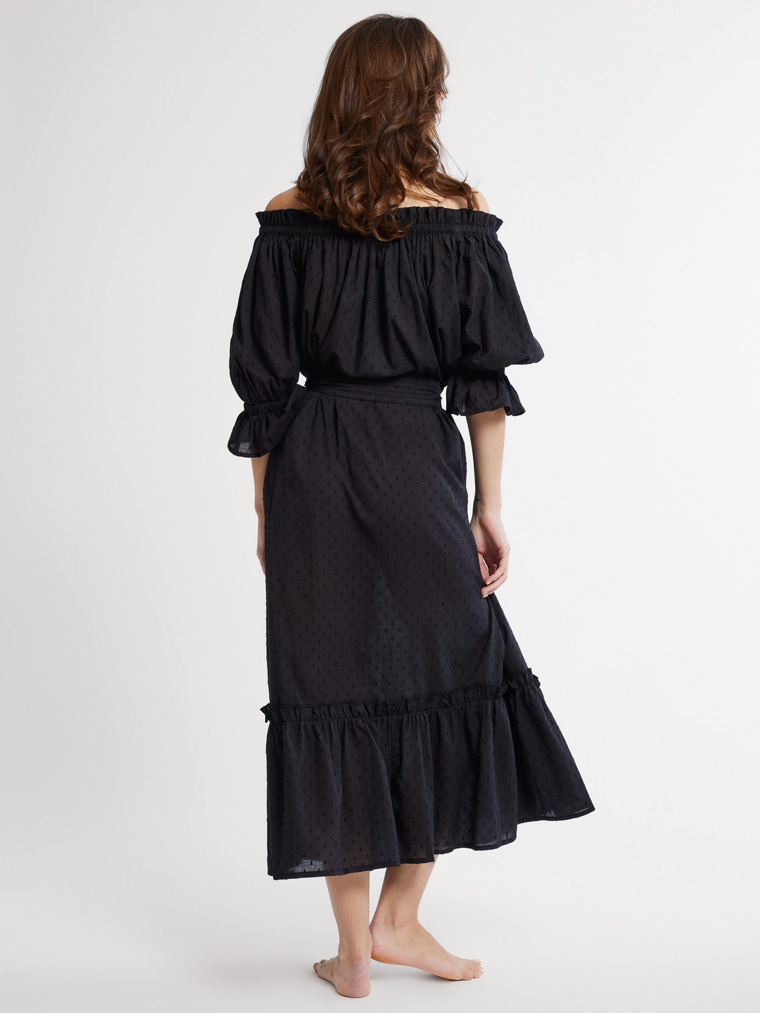 MILLE Clothing Paloma Dress in Black Swiss Dot