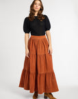 MILLE Clothing Paola Skirt in Cinnamon Cord