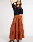 MILLE Clothing Paola Skirt in Cinnamon Cord