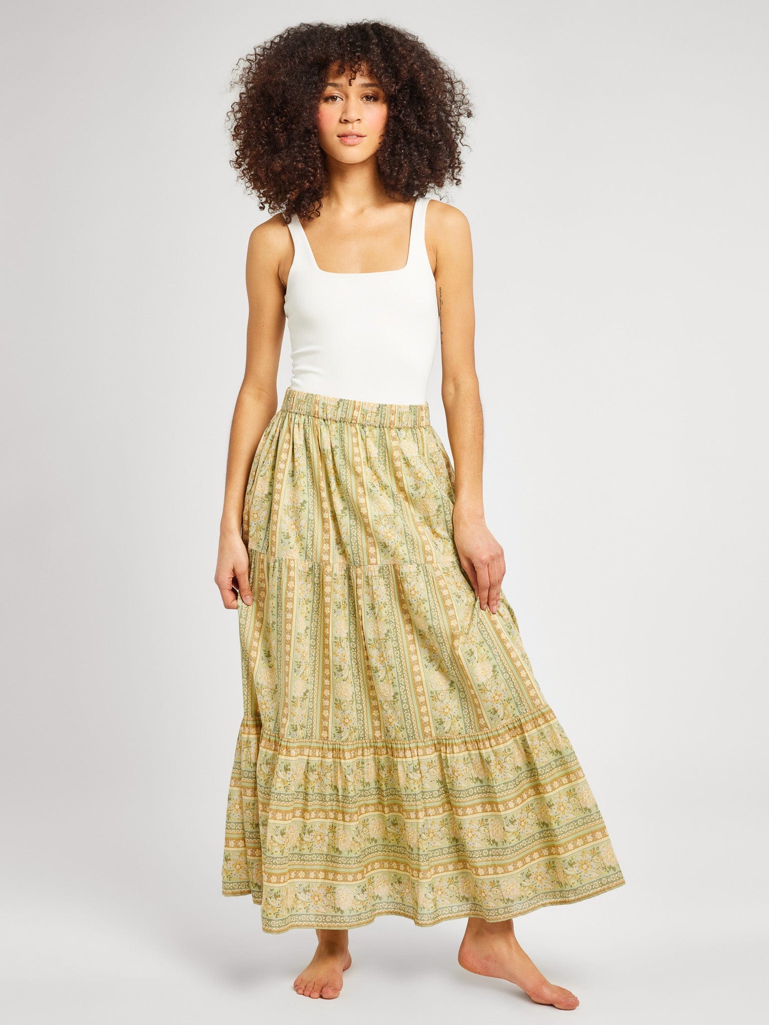 MILLE Clothing Paola Skirt in Cotswold Stripe