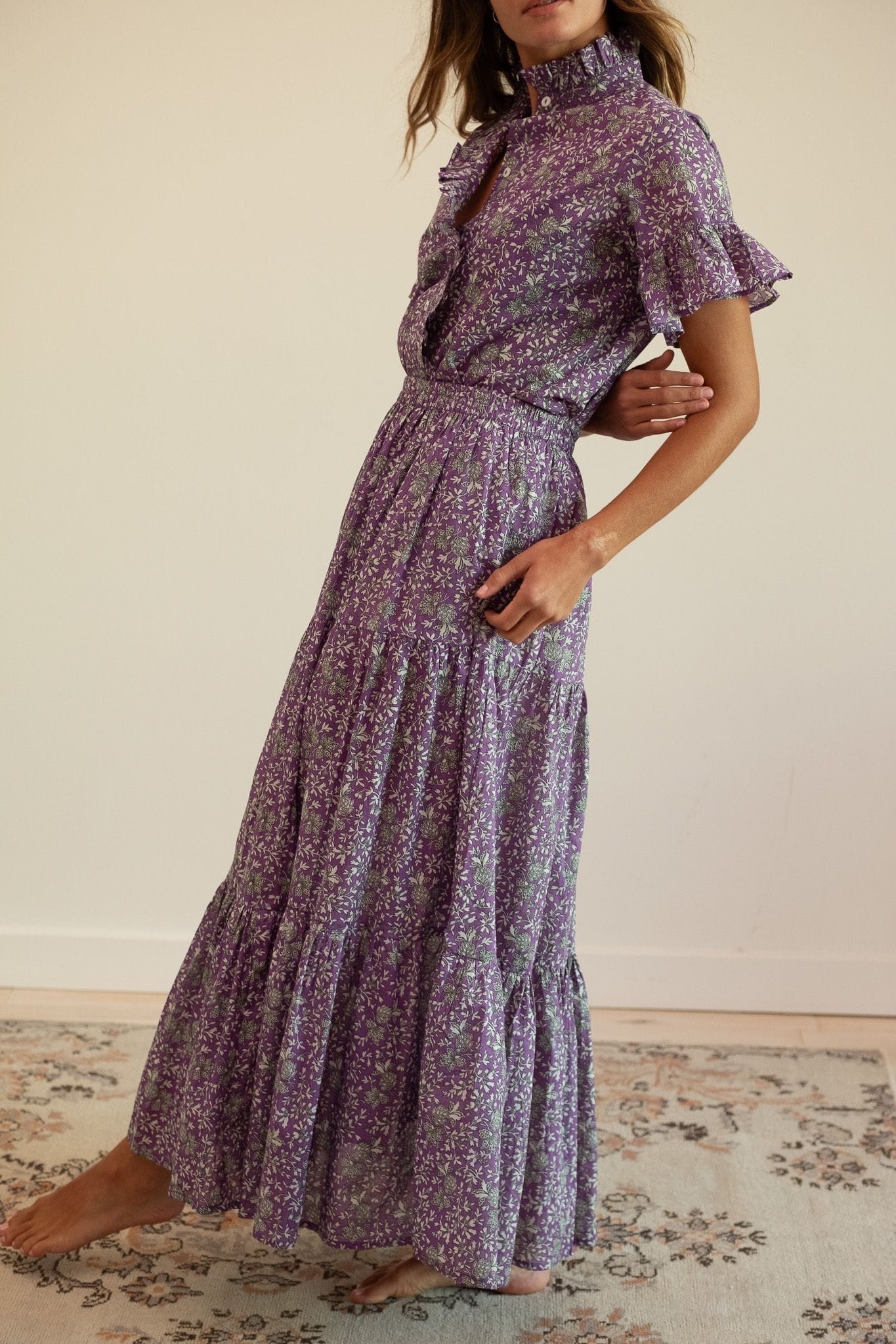 MILLE Clothing Paola Skirt in Provence Floral