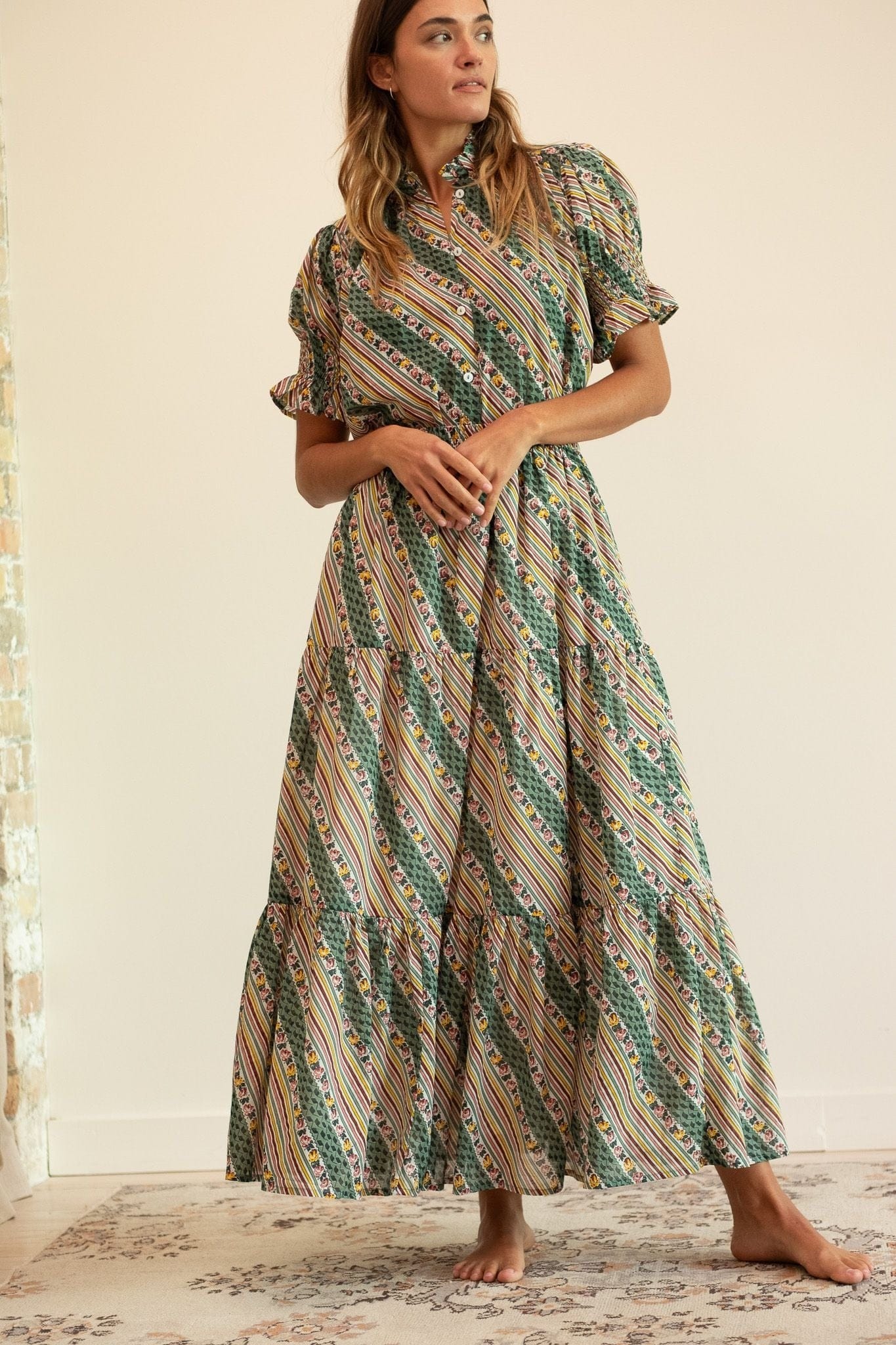 MILLE Clothing Paola Skirt in Rose Stripe