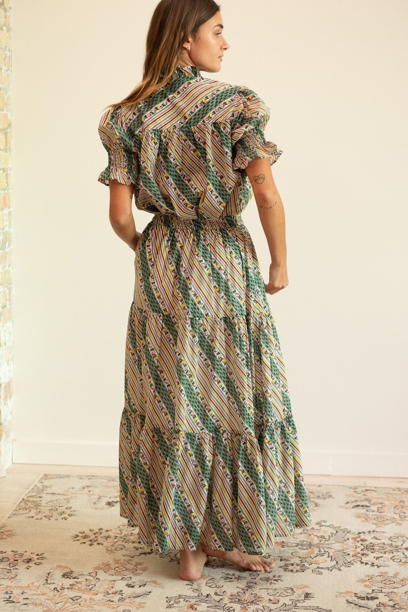 MILLE Clothing Paola Skirt in Rose Stripe