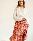 MILLE Clothing Parker Skirt in Peach Montmartre