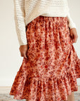 MILLE Clothing Parker Skirt in Peach Montmartre