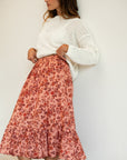 MILLE Clothing Parker Skirt in Peach Montmartre