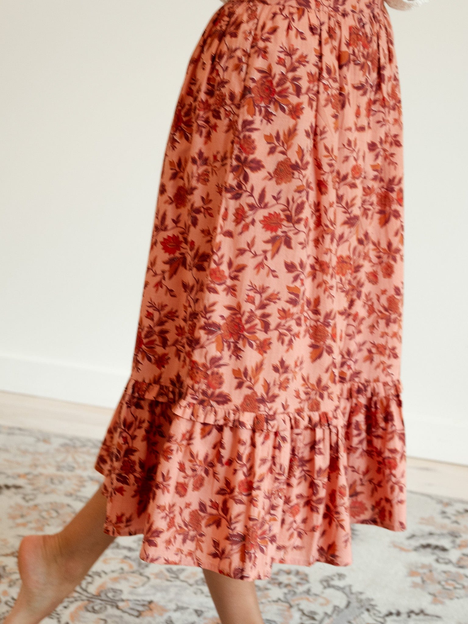 MILLE Clothing Parker Skirt in Peach Montmartre