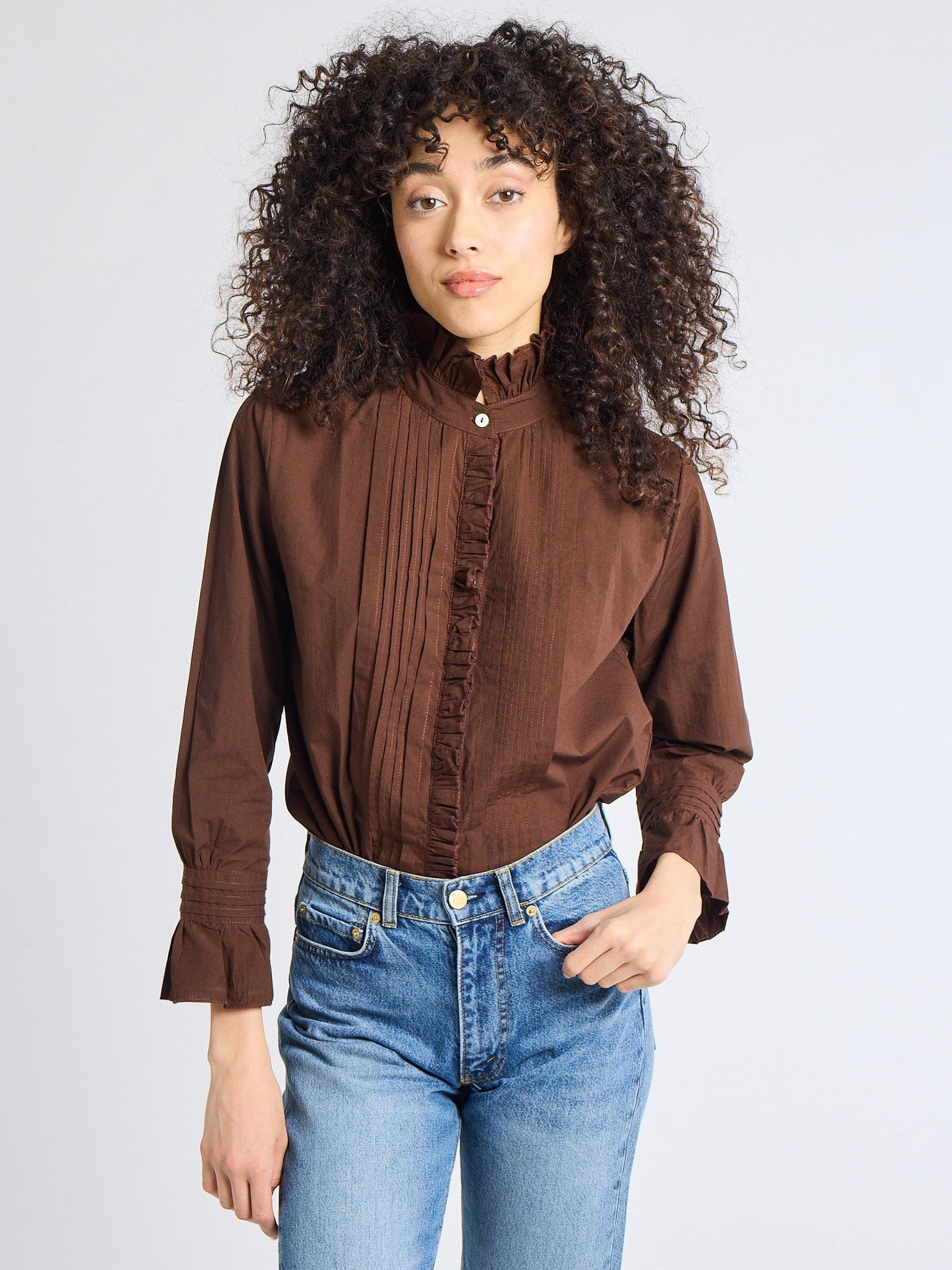 MILLE Clothing Phoebe Top in Chocolate