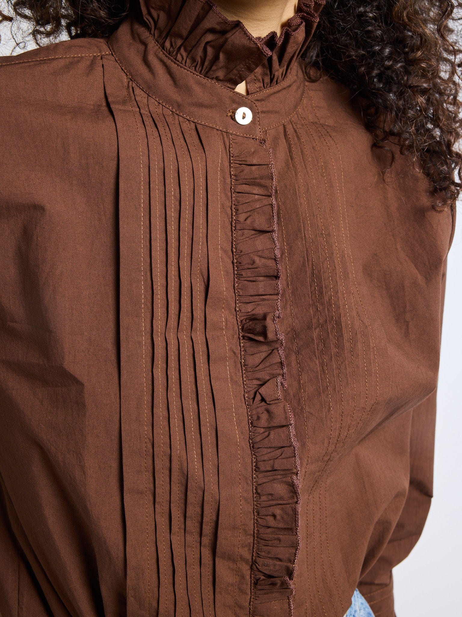 MILLE Clothing Phoebe Top in Chocolate