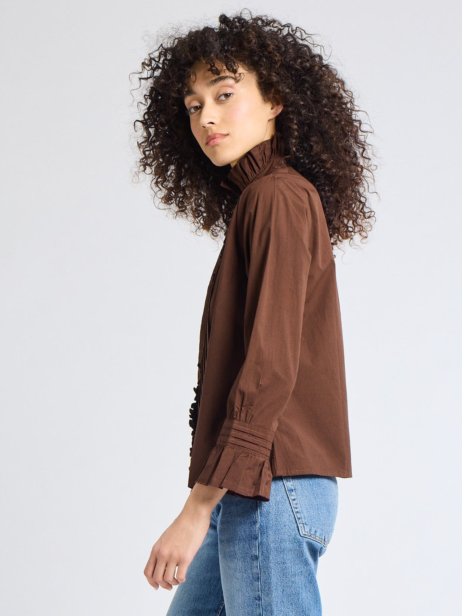 MILLE Clothing Phoebe Top in Chocolate