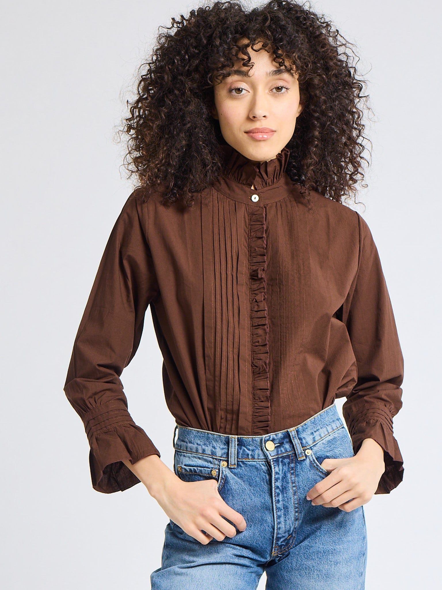 MILLE Clothing Phoebe Top in Chocolate