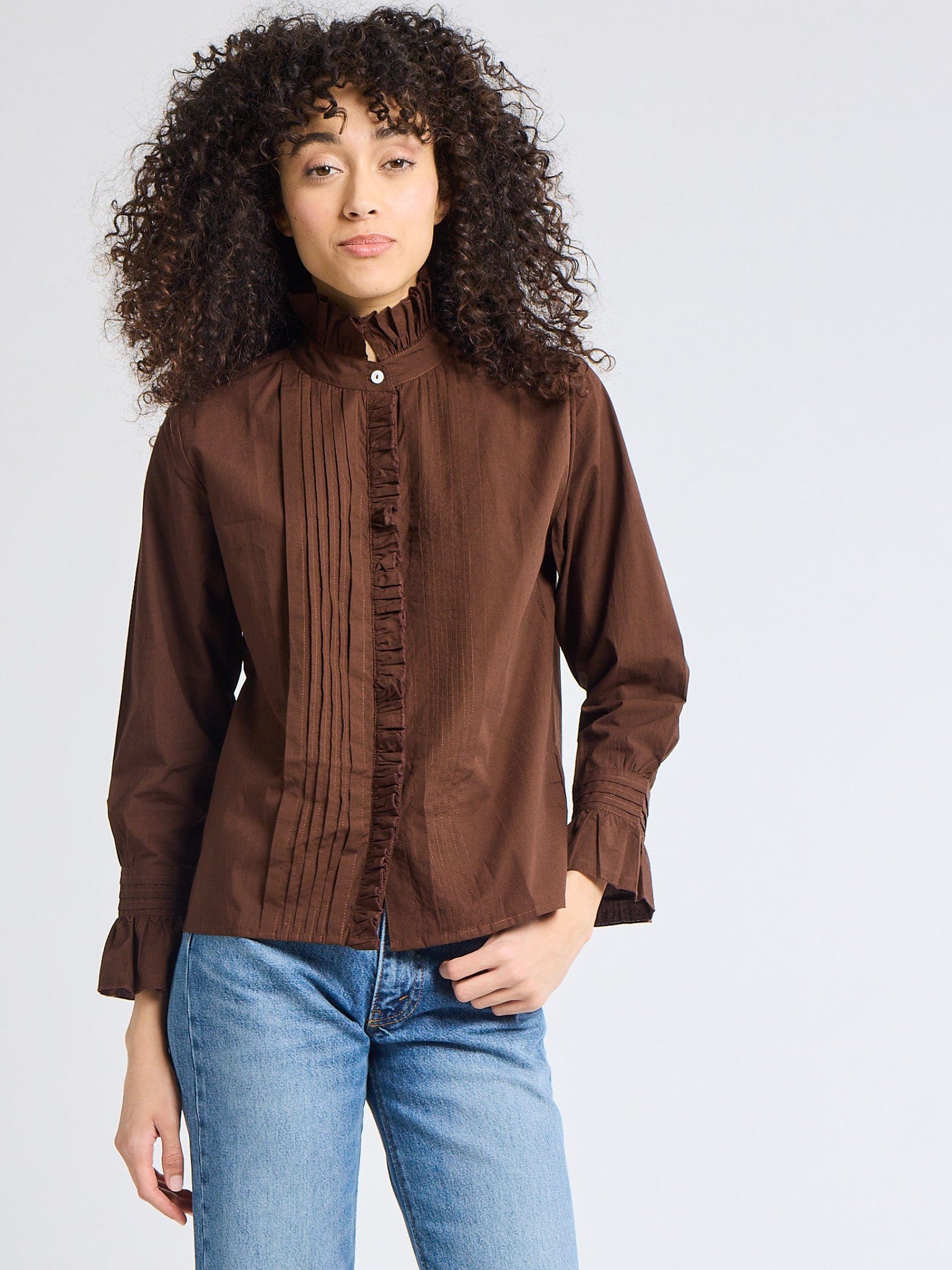 MILLE Clothing Phoebe Top in Chocolate