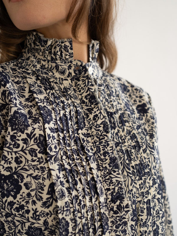 Phoebe Top in Indigo Floral — view 10
