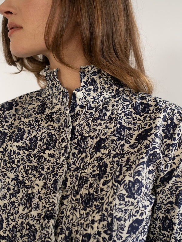 Phoebe Top in Indigo Floral — view 9