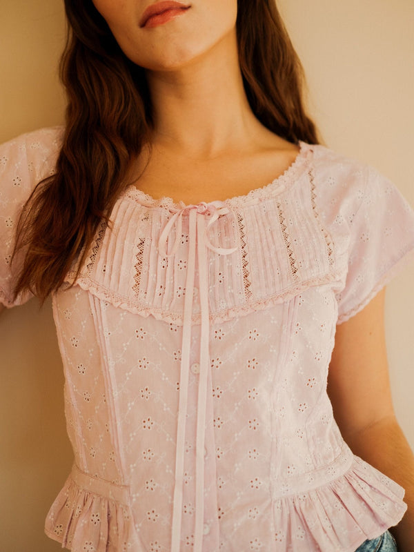 Piper Top in Lilac — view 3