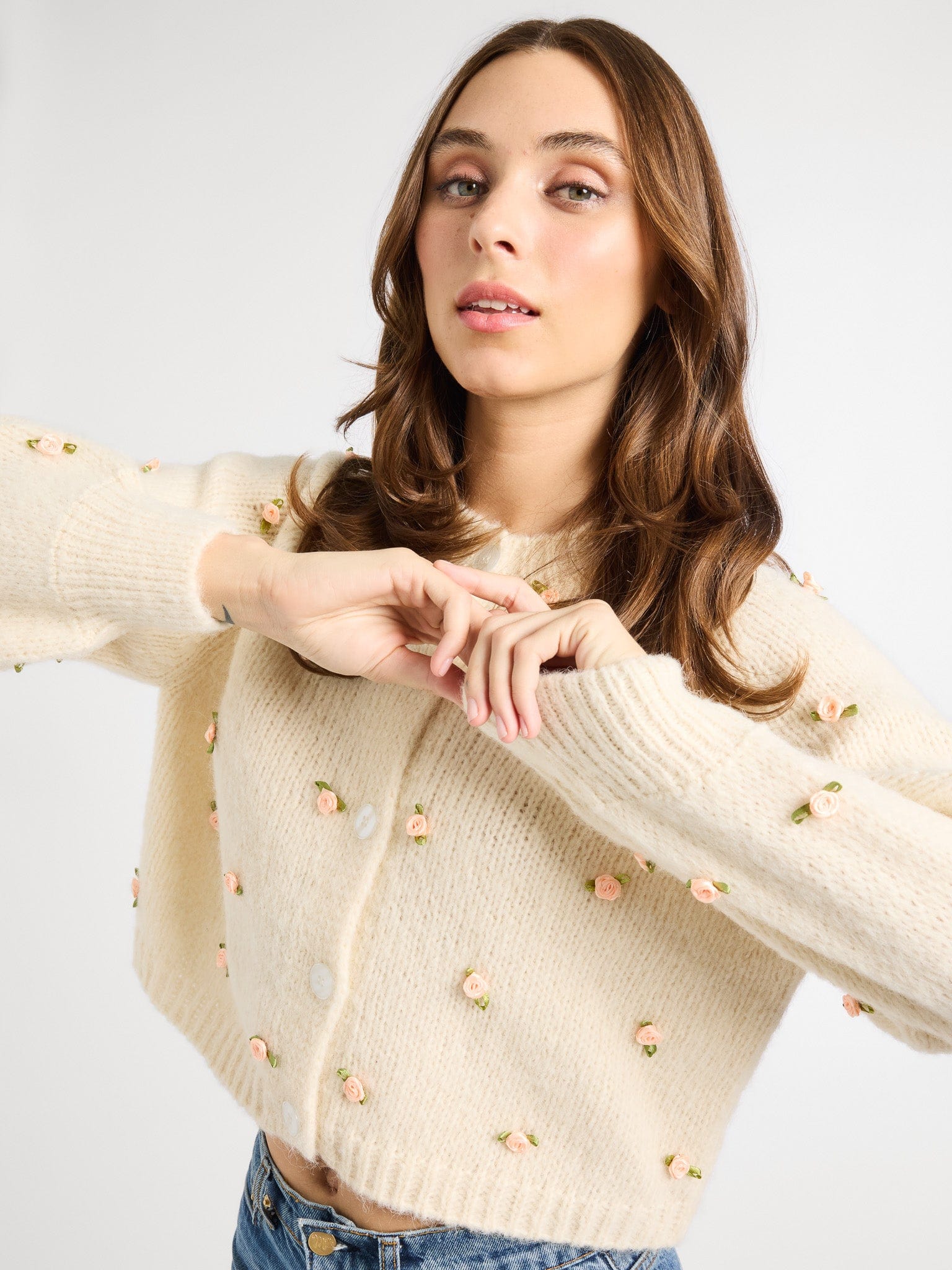 MILLE Clothing Priscilla Cardigan in Rosette