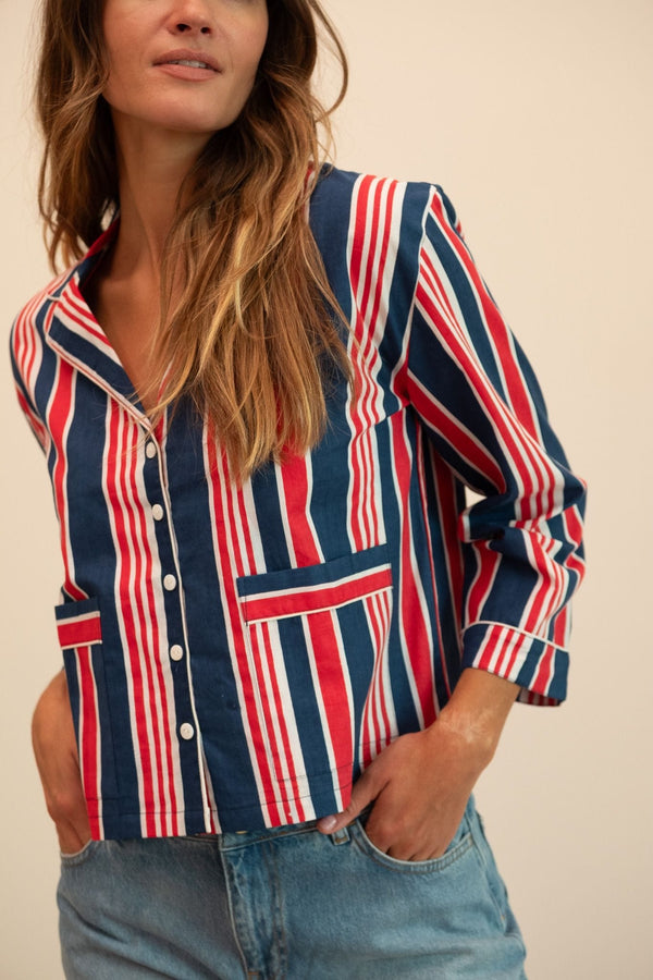 Reese Top in Sailing Stripe — view 5