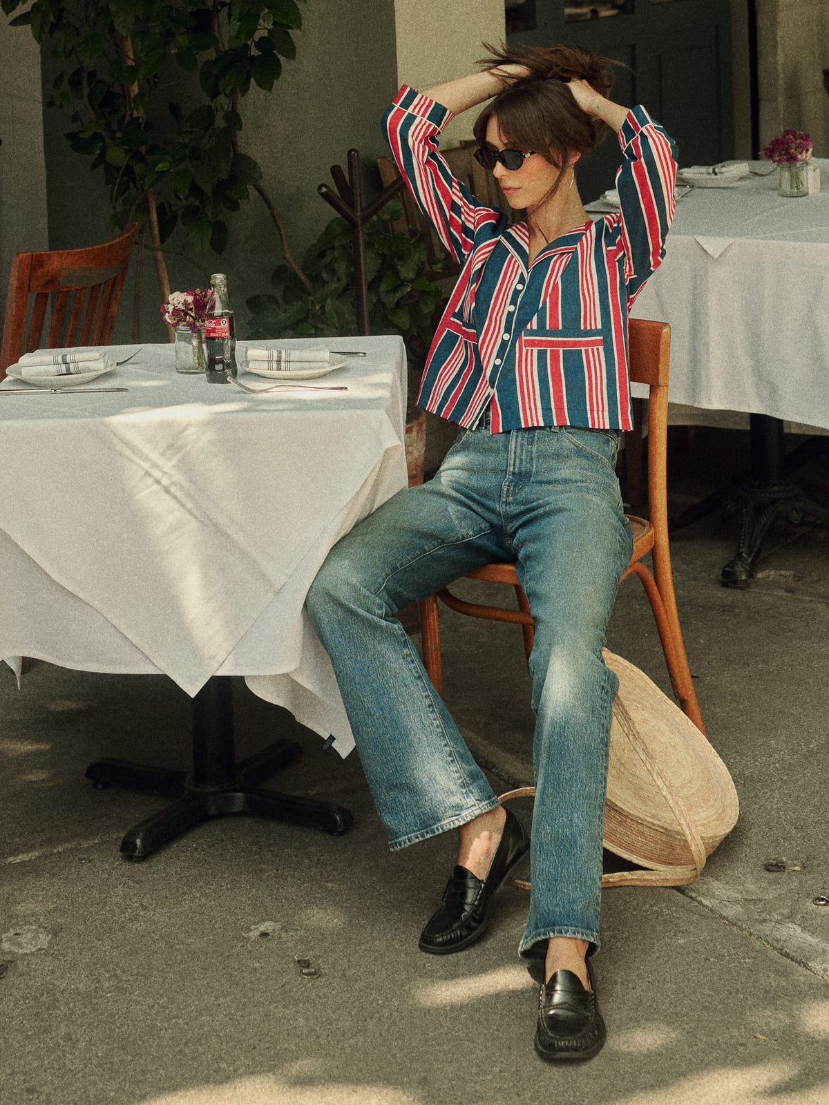 Reese Top in Sailing Stripe — The cut