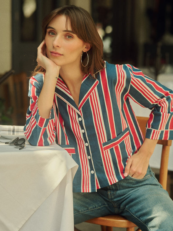 Reese Top in Sailing Stripe — view 4