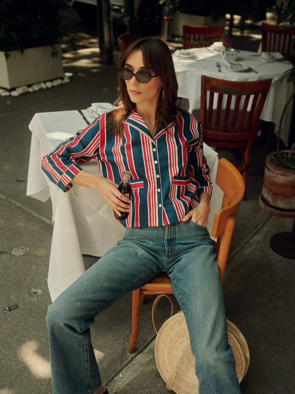 Reese Top in Sailing Stripe — view 2