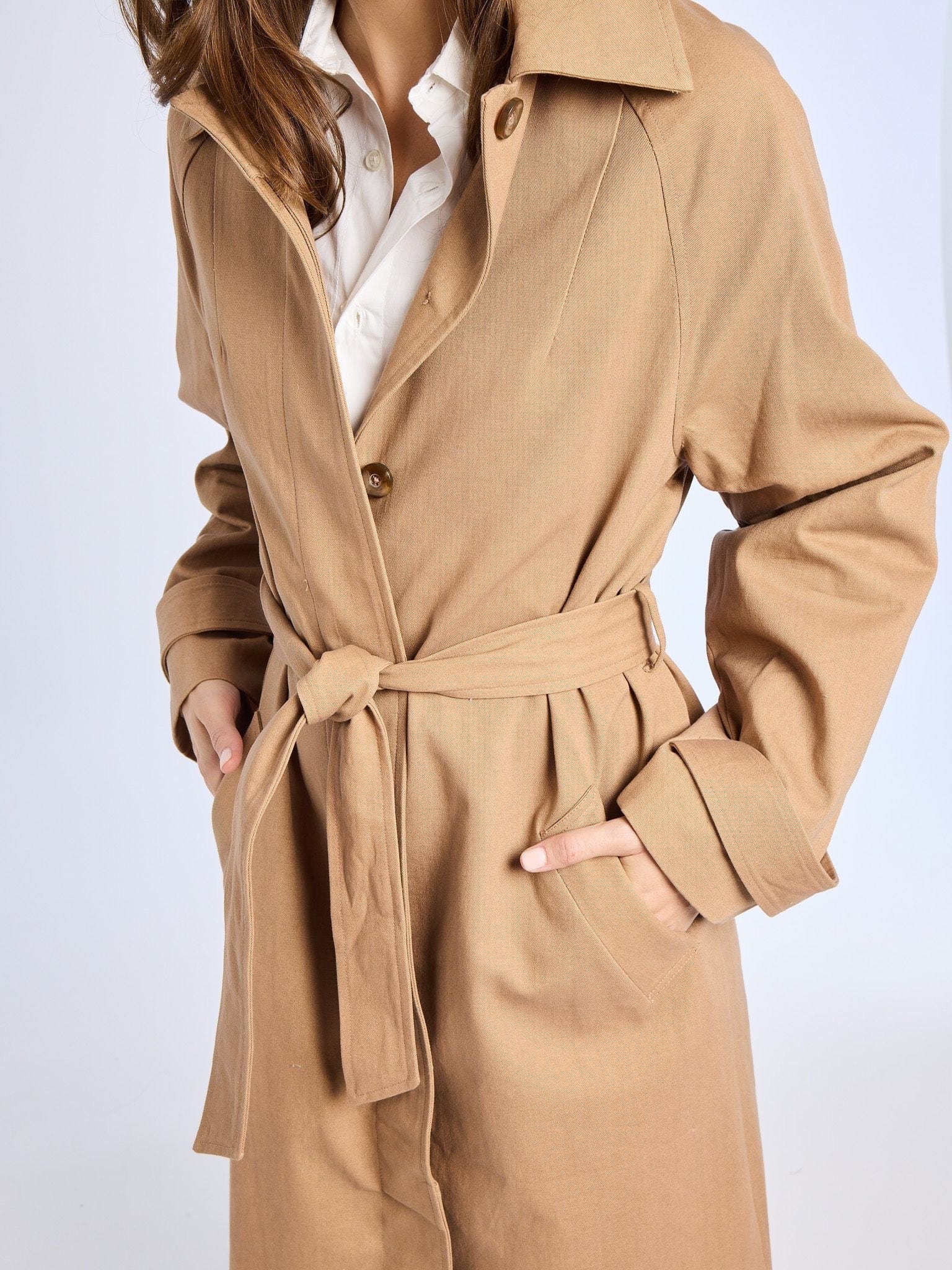 MILLE Clothing Reggie Trench in Almond