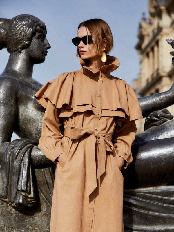 Renata Trench in Almond — view 7