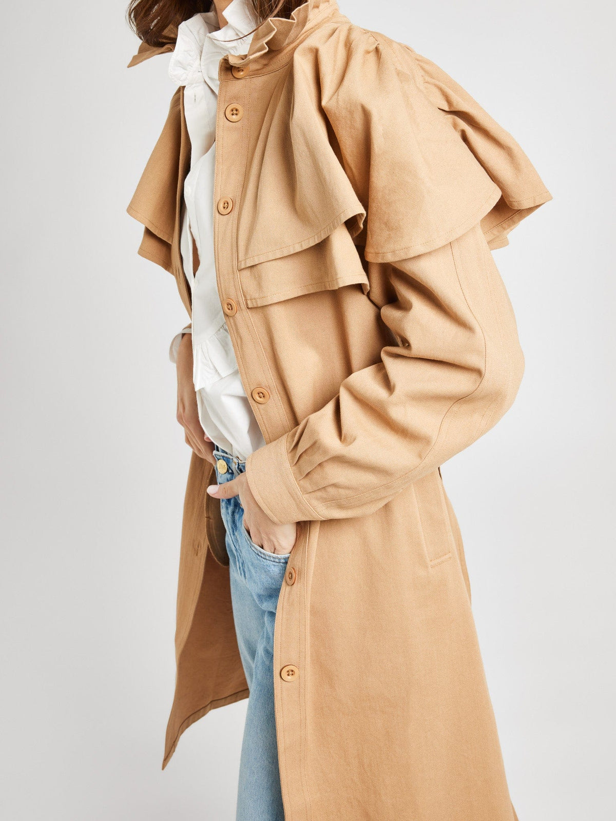 Renata Trench in Almond — The cloth