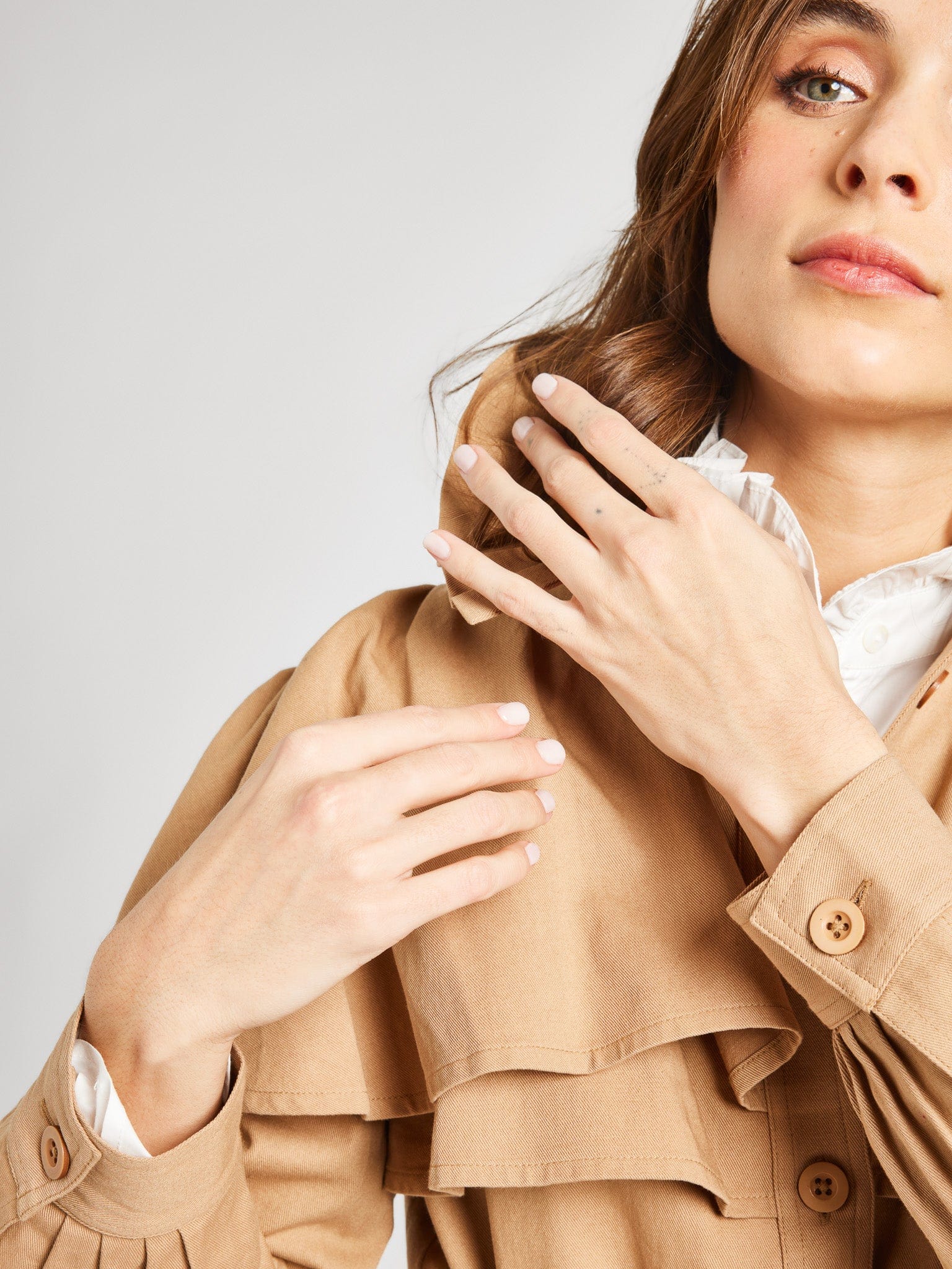 Renata Trench in Almond – MILLE