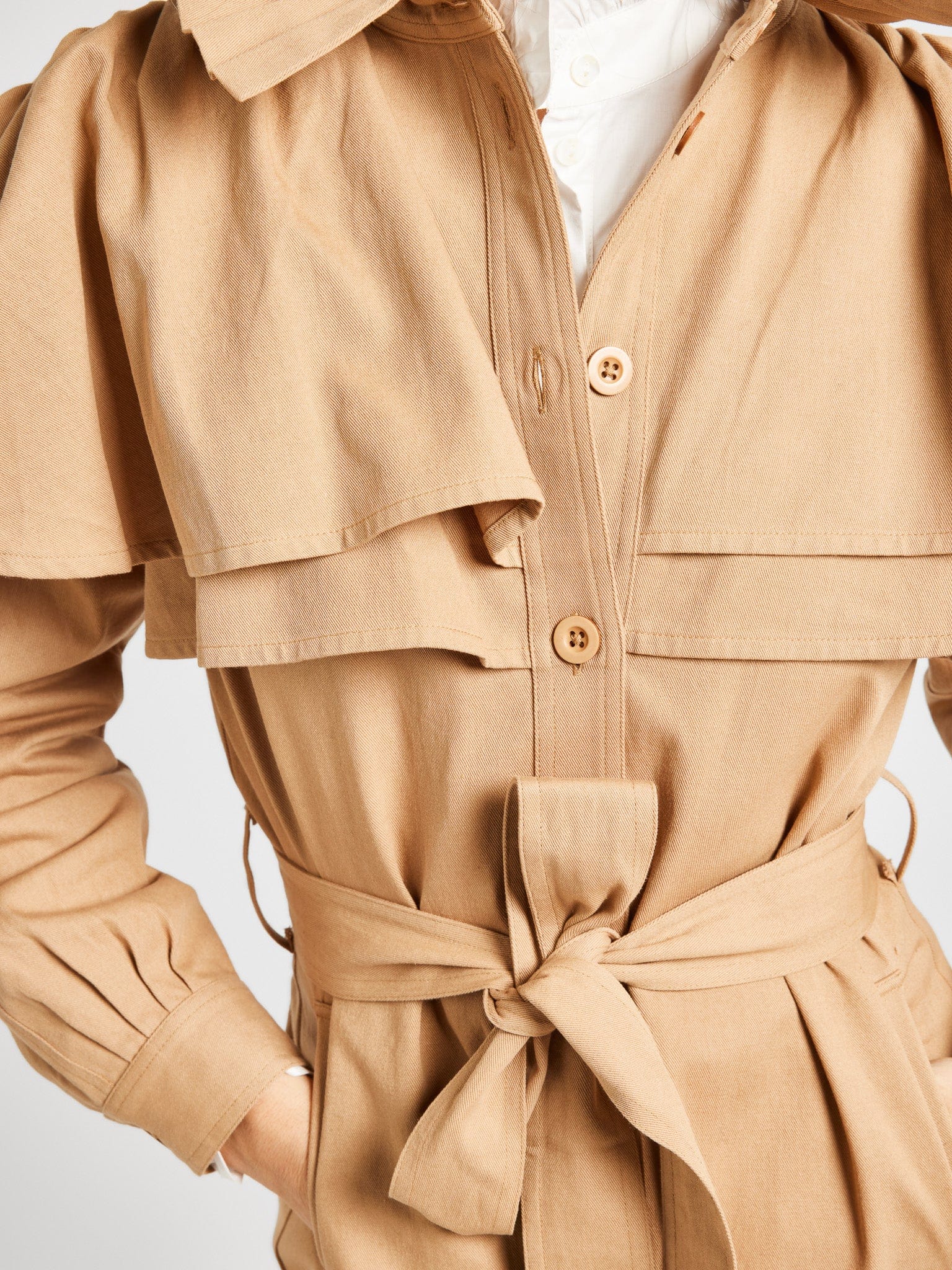 Renata Trench in Almond – MILLE