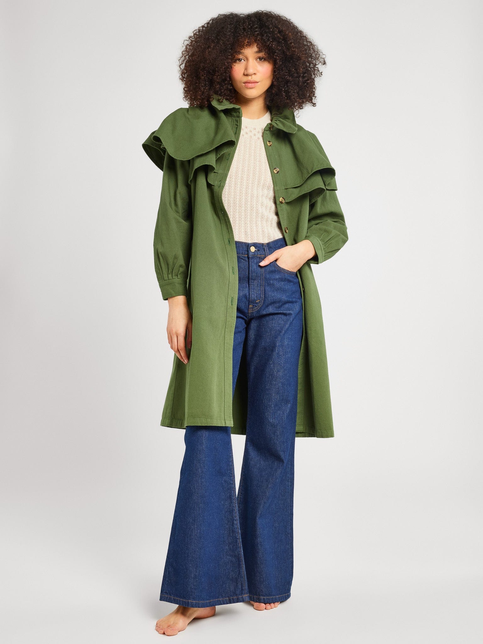 MILLE Clothing Renata Trench in Olive